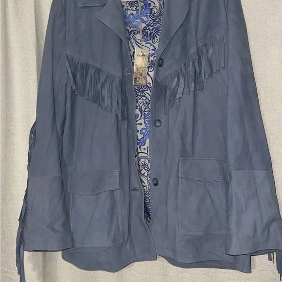 Johnny Was Italian Suede Fringe Jacket - Picture 2 of 4